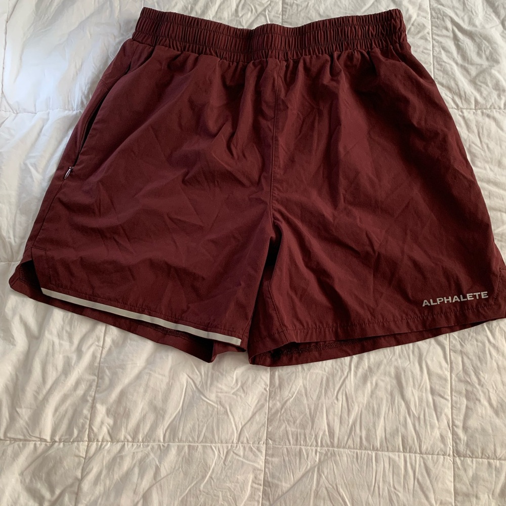 Alphalete Athletic Shorts for Men - Deep Burgundy